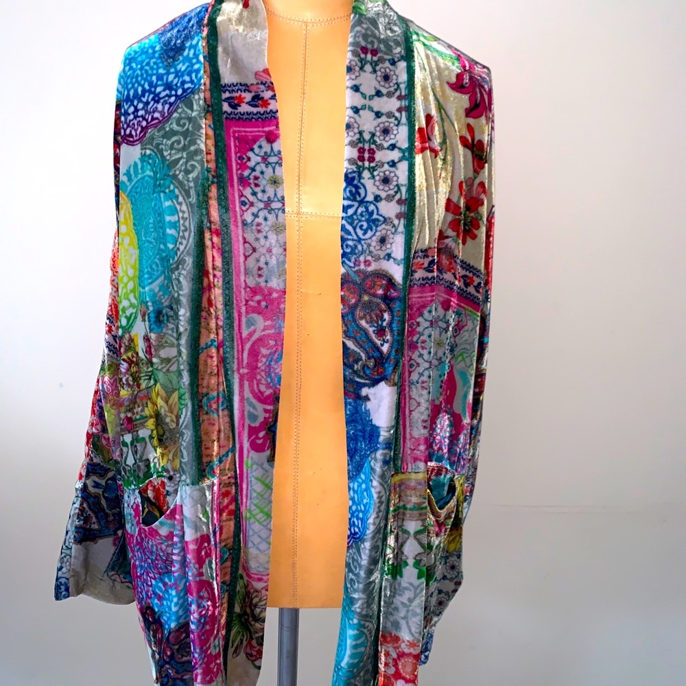 Johnny Was Velvet Kimono Blazer